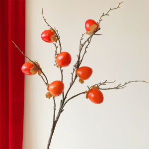 7 người đứng đầu nhân tạo hồng chi nhánh trái cây giả cành cây văn phòng nhà cửa may mắn trang trí nội thất