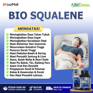 Bio Squalene Original ( Produk Bergaransi Resmi ) - Bio Squaline 30 Softgel Terlaris Asli Ekstrak Minyak Hati Ikan Hiu Berkhasiat Memiliki Banyak Kandungan Omega 3 Dan Lainya