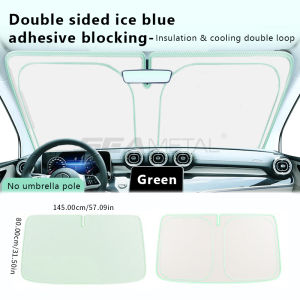 SEAMETAL Upgraded Windshield Sunshade for Car Heat Insulation Sun Protection Cover UPF50+ UV Blocking Auto Sun Shade