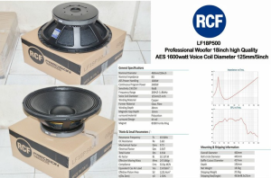 Speaker WOOFER RCF L 18 P500 / L 18P500 / LF 18 P500 18inch GRADE A