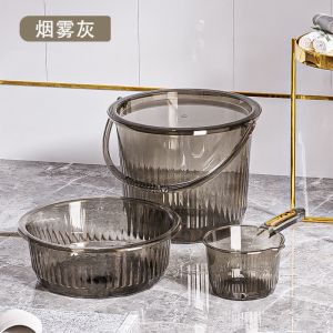 【eoxjk】พร้อมสต็อกสั่งซื้อจัดส่งทันทีครัวเรือนใสถังหนาถังเก็บหอพักนักศึกษาอาบน้ำซักรีดถังแบบพกพาพลาสติกขนาดใหญ่ถังอ่างล้างหน้า12.2