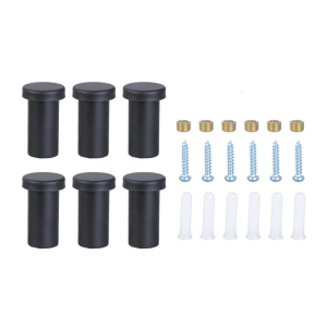 6Sets Gold or Black Wall Mounted Hooks Practical Storage Hangers for Hanging Clothes Towels in Bedroom or Kitchen