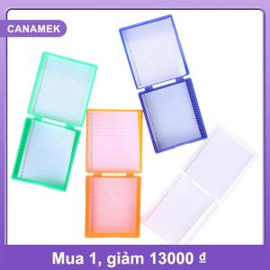 【CANAMEK】 4 màu nhựa kính hiển vi Kính trượt hộp 25 cái sinh học lát lưu trữ trường hợp chủ cho chuẩn bị Kính hiển vi Slide