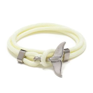 PAXTONE Simple Personality Ocean Series Birthday Gift Couple Niche Design Whale Tail Korean Style Hand Strap Fashion Jewelry Braided Rope Bracelet Men Bracelet