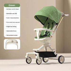 Topborn Stroller two-way 360 degree rotation can sit and lie down folding light children travel boys and girls