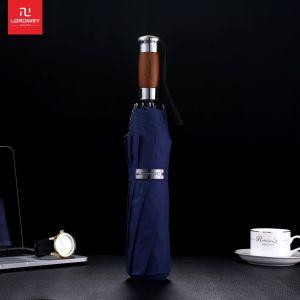 LORDWEY Ô Lớn Thương Hiệu Chính Hãng Ô Nam Công Sở Hoàn Toàn Tự Động 1.2 Mét Ô Golf Tay Cầm Bằng Gỗ 10K Chống Gió Đi Mưa
