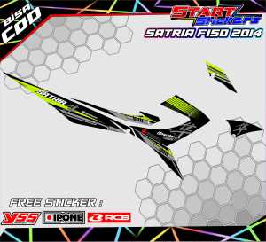 STRIPING VARIASI SUZUKI SATRIA F 150 2014 HAYABUSA STYLE / STICKER LIST MOTOR SUZUKI SATRIA F 150 2014