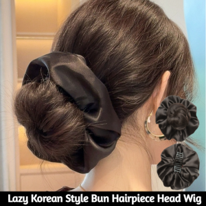 Lazy Korean Style Bun Hairpiece Head Wig For Daily Life Fashion Women Hair Accessories Volume Boosting Full Head Shape