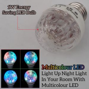 Xiong Di 1W LED Energy Saving Colour Bulb B22 / E27