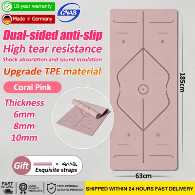 【3 layer thickening】TPE yoga mat Anti sweat and anti slip yoga mat anti slip yoga mat thick mat yoga foldable yoga mat yoga mat strap yoga mat big size yoga mat 瑜珈墊 瑜珈垫