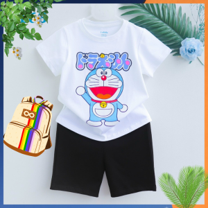 [Cao Cấp Mịn Đẹp] Đồ Bộ Bé Trai Size Đại 15kg-42kg Chất Cotton Co Giãn 4 Chiều Mềm Mịn Hút Mồ Hôi Hình Doremon-1463.4.KT