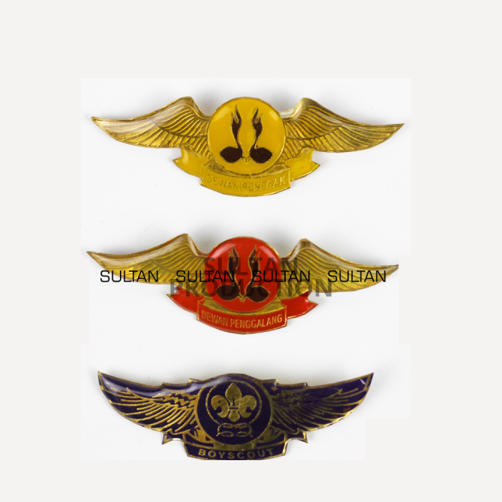 WING PRAMUKA Dewan Pramuka Sayap Tunas Kelapa dan Wosm Ungu Warna Merah