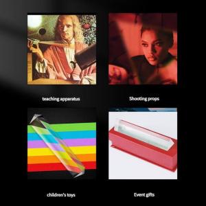 60 Degree Angles Glass Prisms easy carry Visual Prisms Easy to Use for Interactive Science Projects Ages 4+ Learning Tool