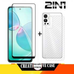 PROMO PAKET 2 INC 1 Tempered Glass INFINIX GT 10 PRO 5G / INFINIX NOTE 30 / INFINIX NOTE 30 PRO / INFINIX HOT 12 2022 Anti Gores Kaca Layar & Skin Carbon