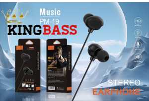 Handsfree Music PM-19 Headset Stereo Earphone Extra Bass +Mic