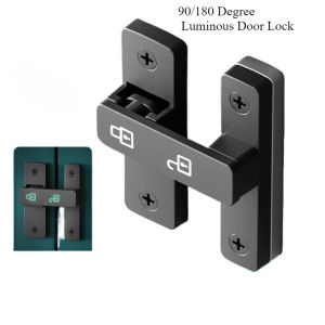 Free Punch Door Latch Sliding Hasp Cabinet Door Bedroom Kitchen door 90/180 Degree Hasp Lock