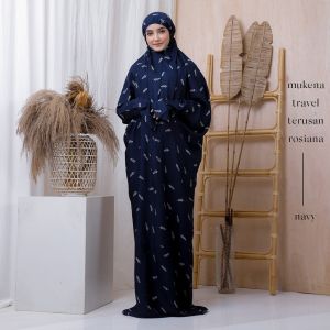 elsa88 -Mukena travel terusan rayon bali dewasa motif rosiana mukena pocong mukena lajuran traveling