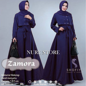 ZAMORA DRESS BAJU GANIS WANITA DEWASA MUSLIM
