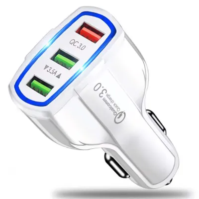 Charger Mobil Car Charger Colokan Mobil 3 Port USB Adaptor Adapter Mobil COD