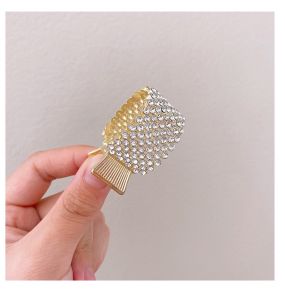 Kẹp kim loại hỗ trợ buộc tóc cao đuôi ngựa kẹp buộc tóc phồng cao đính đá đính ngọc lấp lánh Hàn Quốc