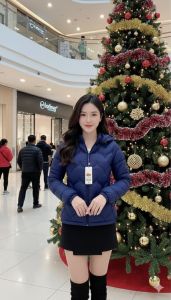 C04. Áo Phao Lông Vũ Siêu Nhẹ Dáng Lửng Nữ Có Mũ Tháo Rời Nhiều Size M-4XL Chất Mềm Mại Giữ Ấm tốt phù hợp thời tiết lạnh Mùa Đông phong cách sang trọng
