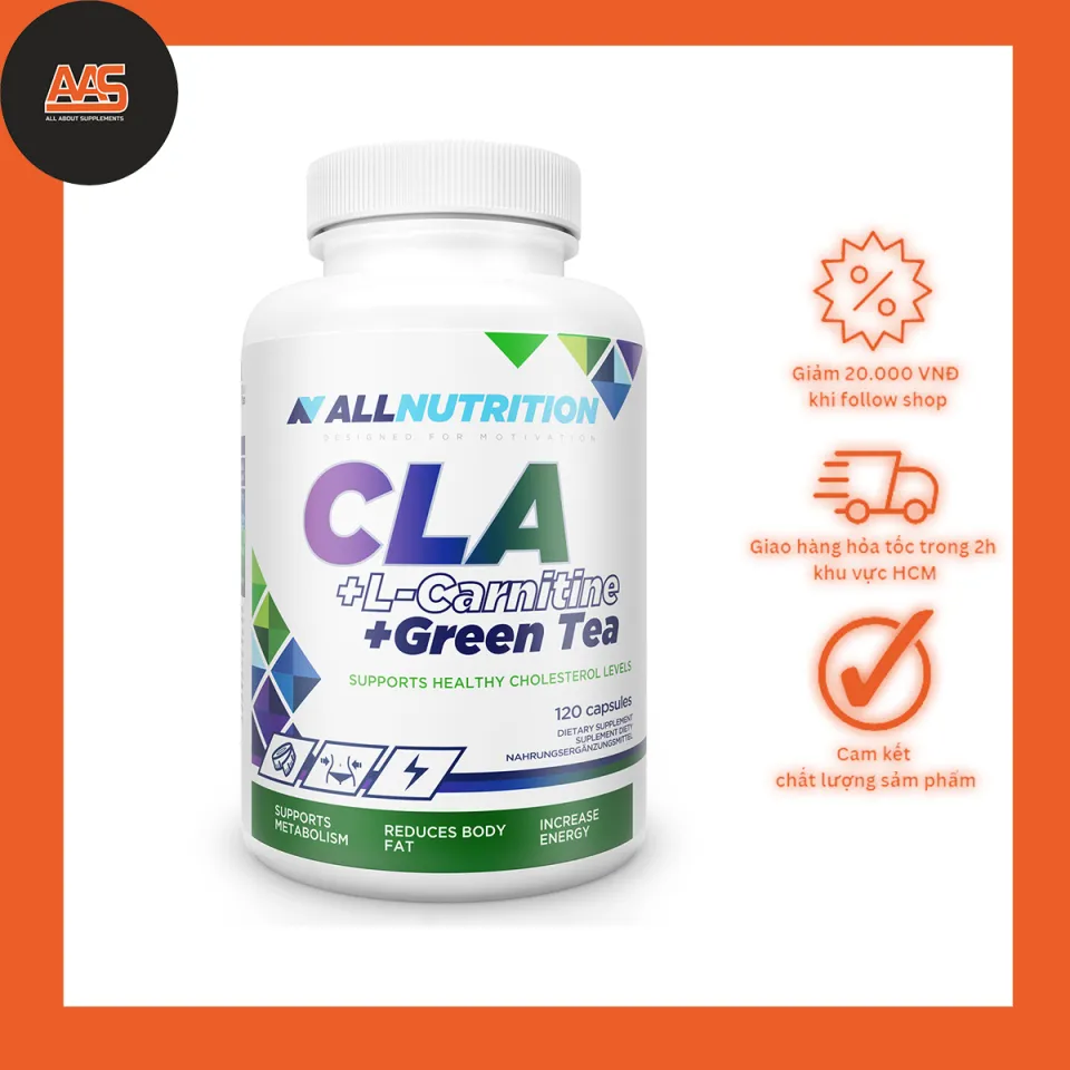 FAT BURNER - ALLNUTRITION - CLA + L-CARNITINE + GREEN TEA - 120 viên uống  hỗ trợ chuyển hóa mỡ tăng cường trao đổi chất Thực Phẩm Chức Năng Hỗ Trợ  Giảm Cân - Lazada