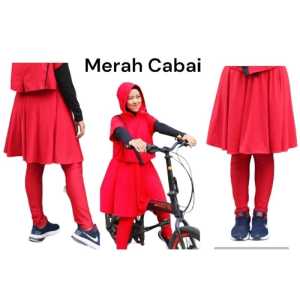 Celana Rok Olahraga Celana Rok Legging Rok Sport Rok Senam (Menyatu) Celana Rok Senam