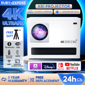 Portable mini projector Android 10.0 support Netflix/YouTube connect WIFI&Bluetooth LED projektor