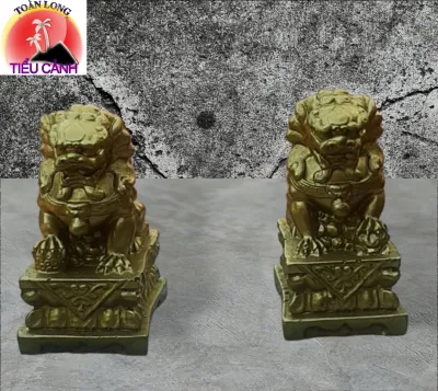 Tượng sư tử kỳ lân 16cm trang trí nhà cửa thờ phật cây cảnh bể cá sân vườn ghép lũa bon sai cây cảnh để trên bàn làm việc ô tô bàn uống nước đồ phong thủy trừ tà...