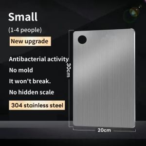 304 Stainless steel Cutting Board Double-sided Antibacterial Chopping Board Papan Pemotong Gantung Papan Cincang Anti-mould