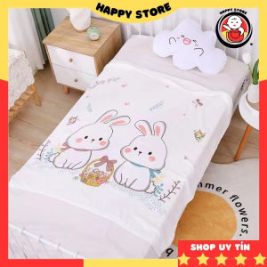 Chăn lụa mùa hè cho bé 1m1x1m1 mềm mại mền cho bé sơ sinh đắp nằm điều hòa thoáng mát Happy Store