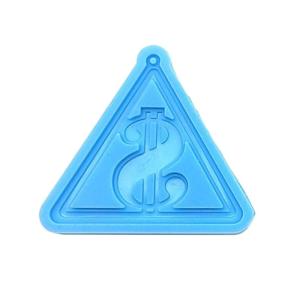 3D Dollar Sign Triangle Silicone Molds Epoxy Resin Casting Mold Craft Earrings Pendant Mold DIY Keychain Tool