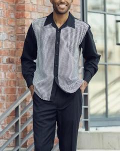 Travel suit 2026 fashion spring and summer mens casual long-sleeved + trousers suit double color printing mens streetwear