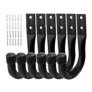 Set of 6 Garage Wall Hooks Heavy Duty Metal Hooks Upgrades for Efficient Space Saving Storage of Various Items in Home