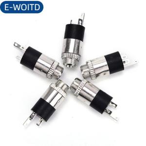 E-WOITD 5 chiếc giắc cắm tai nghe âm thanh nổi pj392 3.5mm đầu nối tai nghe âm thanh nổi 3.5 màu bạc