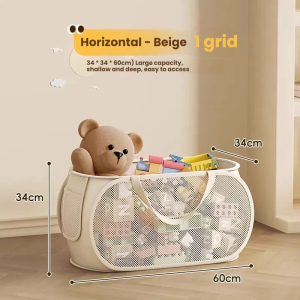 TORAS Large storage box childrens handheld toy storage basket foldable storage basket