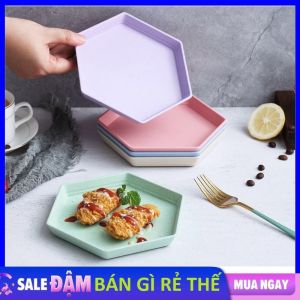 Đĩa Nhựa Lúa Mạch Đựng Thức Ăn Hình Lục Giác Thiết Kế Độc Lạ - Đĩa Decor Bàn Ăn - Đĩa Nhựa Đựng Hỏa Quả Trái Cây Bánh Kẹo Xinh Xắn Đẹp Mắt Tạo Cảm Giác Ngon Miệng