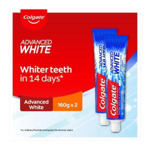 Colgate Advanced White Whitening Toothpaste Valuepack 160 G X 2