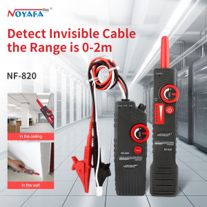 NOYAFA NF-820 Underground Cable Locator with Alligator Clip Anti-Interference High&Low Voltage Wire Locator Network Wire Tracker