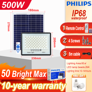 1000W Solar Led Outdoor Flood Light Solar light Street Lamp IP67 Waterproof With Remote 10 Year Warranty