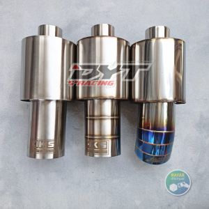 Knalpot Mobil Racing JS RACING dan HKS TITAN dan HKS CACING type pendek spek bass kering untuk mobil JAZZ YARIS AGYA AYLA DATSUN ERTIGA KIJANG TERIOS CALYA DLL