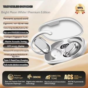 Tai nghe không dây Bluetooth 5.4 TWS thể thao chống nước 9D HiFi Stereo chống ồn cuộc gọi có micrô