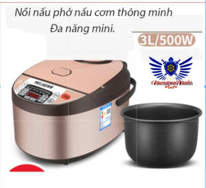 Nồi cơm điện nấu phở 1L2 (thể tích 3 lít) 2 đến 3 người ăn thông minh đa năng mini Gia dụng Chương.