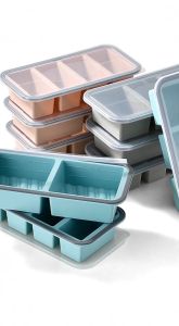 Silicone Lunch Box for Students Silicone Food Storage Containers BPA-Free Kotak Makan Tengah Hari Silikon untuk
