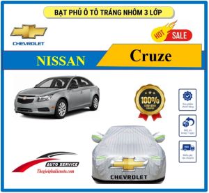 Bạt Phủ Xe CHEVROLET Cruze tráng nhôm cao cấp-Chống nắng chống mưa 3 lớp