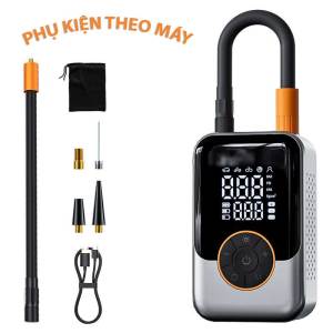 Bơm Lốp Ô Tô Cầm Tay SUITU ST-221 Màn Hình Thông Minh - Tự Động Ngắt Sạc Type-C Đa Năng Cao Cấp