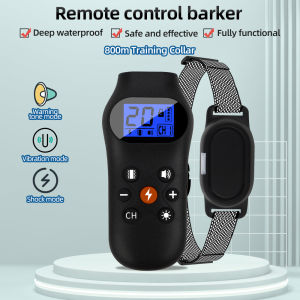 New 800m Dog Training Shock Adjustable IP67 Waterproof Remote Control Collar Trainer Products Dog Training Collar Vibration Dog Training Collar With Remote