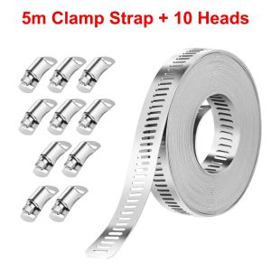 SPARAK 304 Stainless Steel Hose Clamps Heavy Duty With Fasteners Stainless Steel Clamp Accessories Worm Gear Clamp