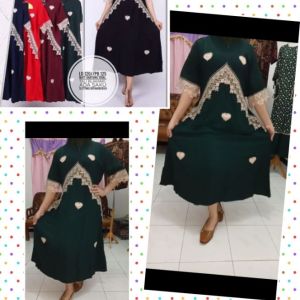 Daster Klok Renda Arab Love Bita Dress
