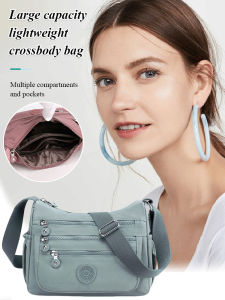 Crossbody Bag Tote Bag For Women/Lightweight Multi Compartment Handbag/Water Resistant/Travel Work Daily Use/Mom & Student